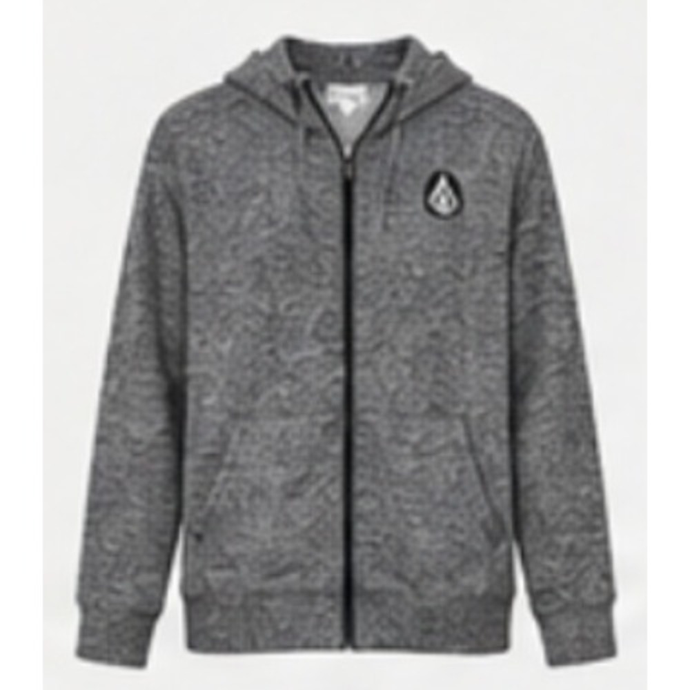 Volcom Small Gray Heather Zip Hoodie Skater Grunge Hipster Indie Sleaze Y2K